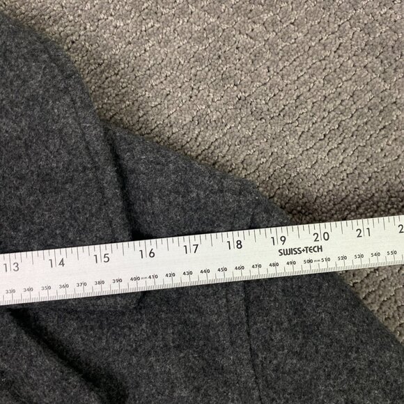 Old Navy Pea Coat Men's Medium Gray Wool Blend Military Coat Jacket Peacoat - Picture 10 of 14